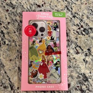 Disney Princess iPhone Case Pink and Multicolor 16 Pro Max phone case